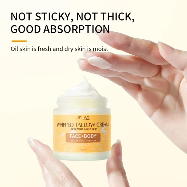 Organic Natural Hydrating Dry Skin for Skin Care Grass-fed Beef Tallow Balm Face Beef Tallow Tallow Cream - Image 6
