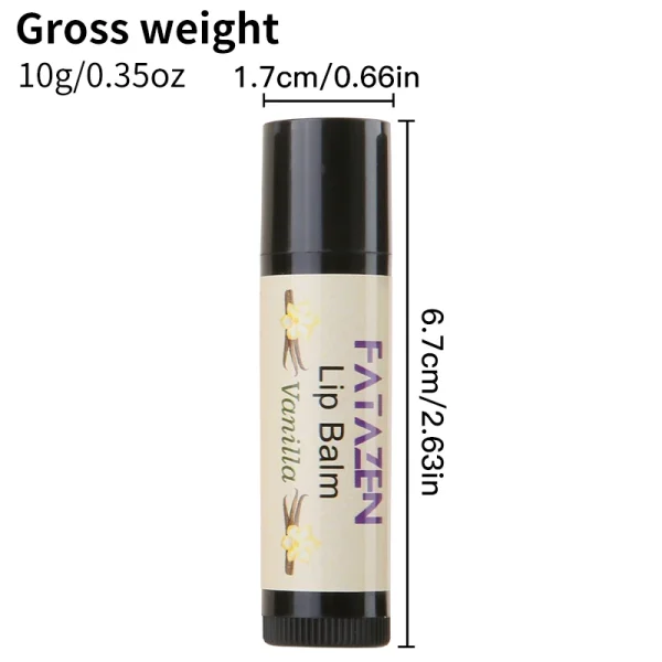 FATAZEN Organic Honey Lip Balm With Vanilla Flavor Eco Friendly Chapstick Shea Butter Private Label Custom Logo Accept - Image 6