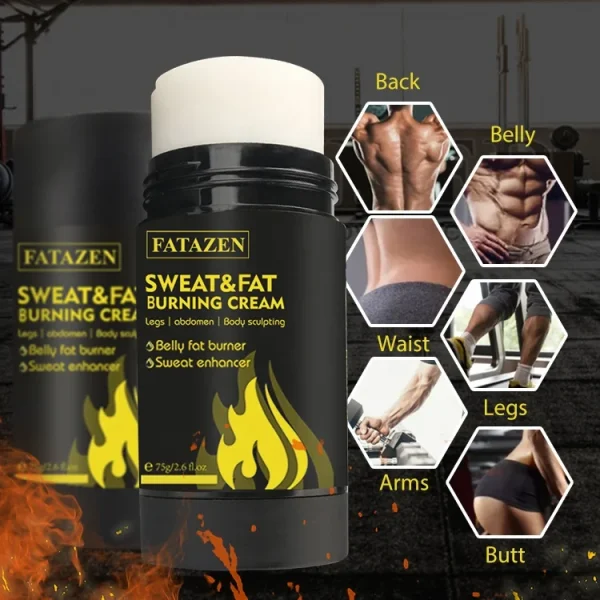 Fatazen Wholesale Weight Loss Belly Waist Cellulite Firming Fat Burning Hot Slimming Cream Burner Sweat Enhancer Gel Stick Sweat
