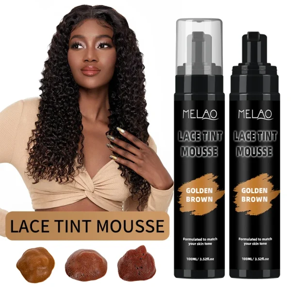 Custom Logo Tint Foam Lace Mouse Spray Lace Tint Foam Tint Melting Mousse Hair Wigs Concealer - Image 4