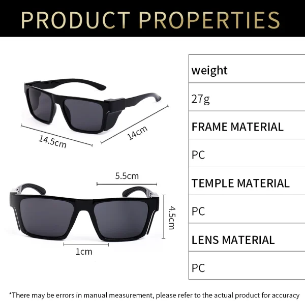 High Quality Custom Ansi Z87.1 Wholesale Cycling PC Lens Side Shield Safety Sunglasses Men Women 2025 - Image 6