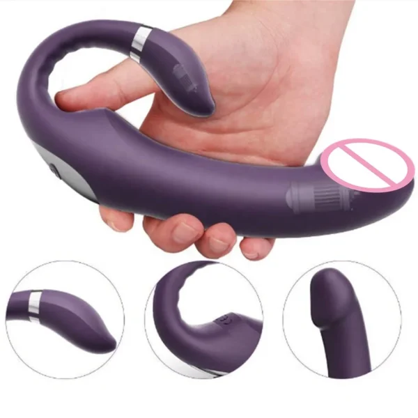 10-Speed Strap-On Dildo Vibrator Sex Toy With Dual Motors Frequency Features - Image 4