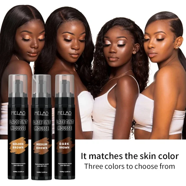 Custom Logo Tint Foam Lace Mouse Spray Lace Tint Foam Tint Melting Mousse Hair Wigs Concealer - Image 6