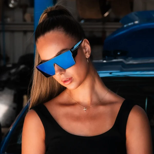 Trendy ANSI Z87 Designer High Quality Custom Logo Worker Sun Glasses Side Shield Safety Square Mirror Sunglasses - Image 4