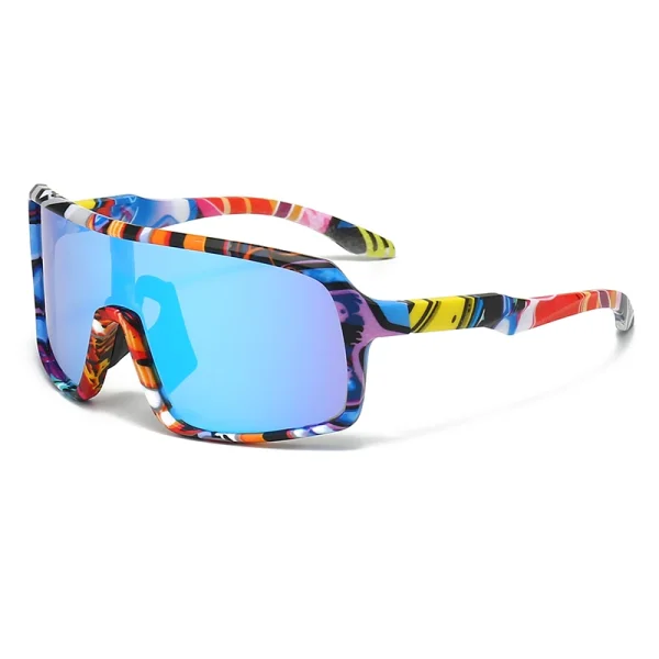 2366  Vintage UV400 High Quality Sunglasses pink Lens Large Frame Sports Sunglasses Cycling Sun Glasses
