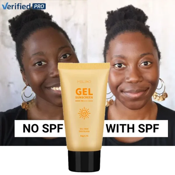 Spf 50+++ Private Label No White Cast Clear Sunscreen Gel Black Skin Sunscreen Face and Body Moisturizing Sunscreen Gel - Image 2