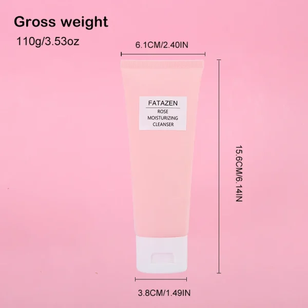 FATAZEN Private Label Deep Moisturizing Foaming Facial Cleanser OEM ODM Anti-Acne Smoothing Face Wash Gel Form for Damaged Skin - Image 6