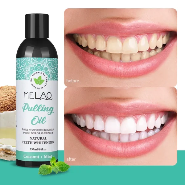 Coconut Oil Pulling with Natural Essential Oils and Vitamin D, E, K2, Alcohol Free Mouthwash Helps with Fresh Breath - Image 3