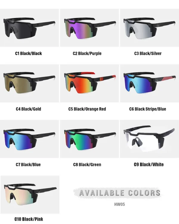 New Arrival Brand Cycling Shades Mirror Lens Custom Logo Transparent Sports Eyewear ANSI Z87+ Safety Sunglasses High Quality - Image 5