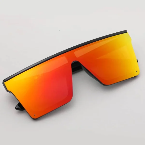 Popular Vintage Big Frame Square Black Silver Lens Custom logo UV400 Fashion 2024 Sunglasses Women Men High Quality - Image 4