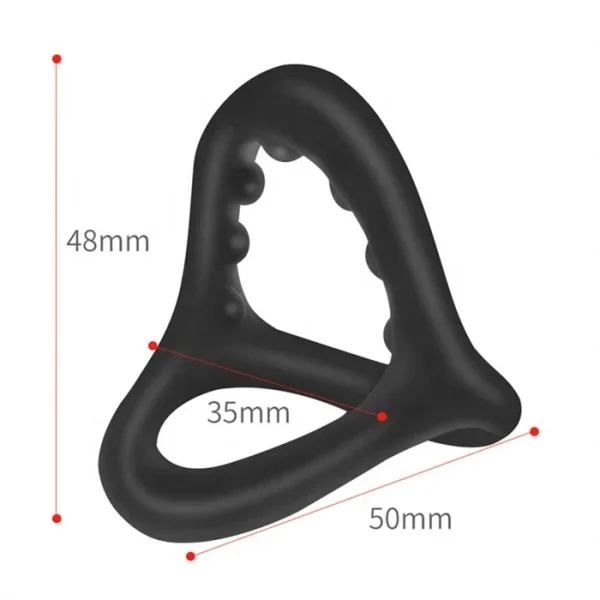 2025 New Design Shark Triple Silicone Cock Ring Soft Sex Toys for Penis Erection Enhancement & Delay Ejaculation - Image 2
