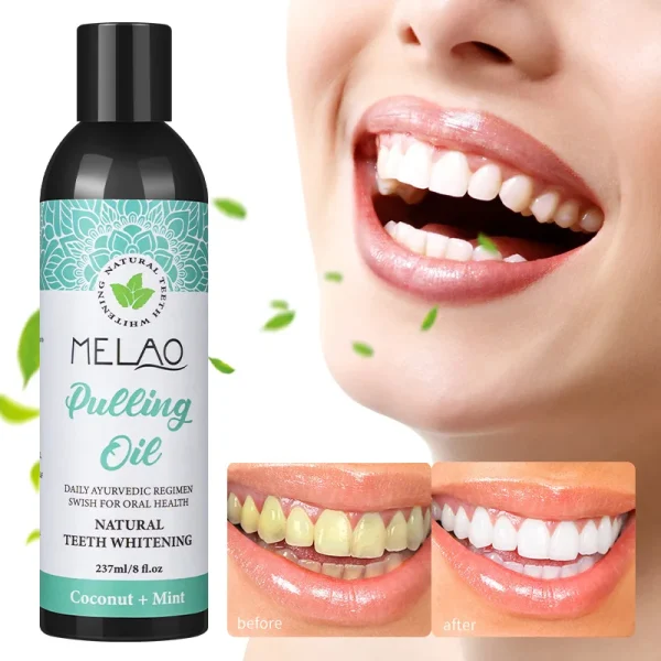 Coconut Oil Pulling with Natural Essential Oils and Vitamin D, E, K2, Alcohol Free Mouthwash Helps with Fresh Breath - Image 4
