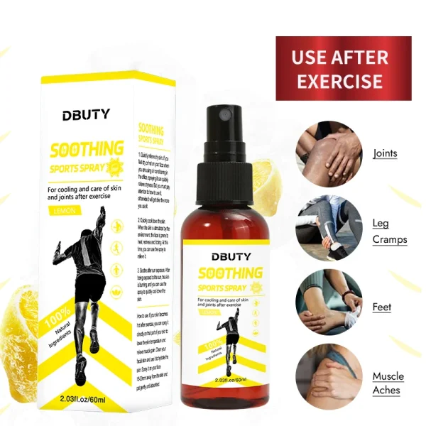 FATAZEN Pure Lemon Magnesium Oil Spray Muscle Relief Magnesium Sport Spray Private Label Refreshing Lemon Body Oil Spray - Image 5