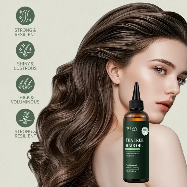 Private Label Rosemary Essential Hair Loss Oil Growth Oil Hair Strengthening Dandruff Itchy Deep Tea Tree Hair Oil - Image 5