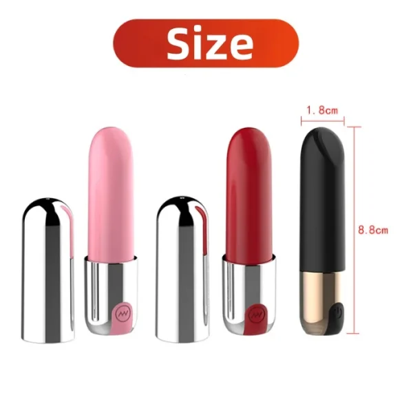 Powerful 10 Frequency Mini Clit G Spot Vibrator with Lipstick Design Women's Sex Toys - Image 2