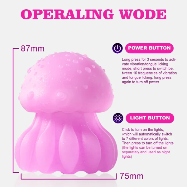 Sucking Jellyfish Big Mouth Vibrator Toys Clit Stimulator Nipple G Spot Tongue Licking Vibrator Adult Female Sex Toys for Women - Image 5
