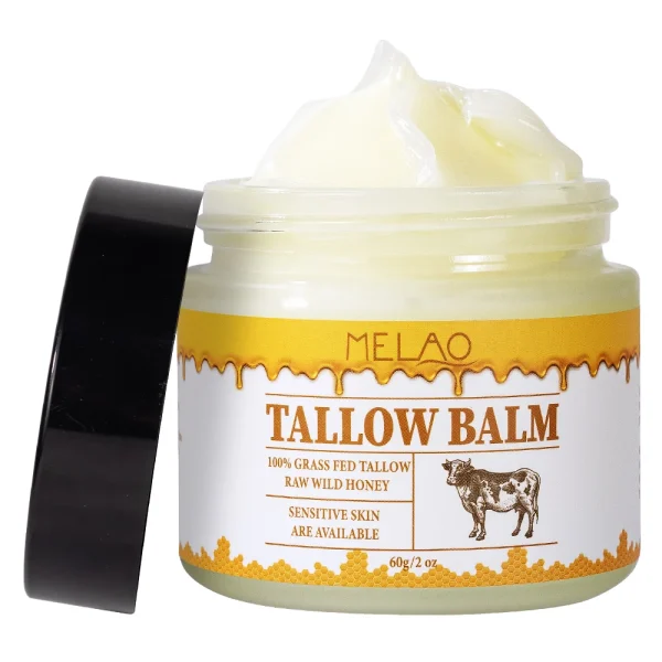 Organic Natural Hydrating Dry Skin Soothing Moisturizing Face Grass-fed for Skin Care Balm Beef Tallow Cream Tallow Moisturizer - Image 5