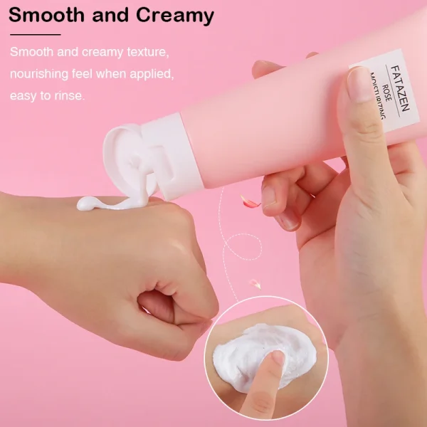 FATAZEN Private Label Deep Moisturizing Foaming Facial Cleanser OEM ODM Anti-Acne Smoothing Face Wash Gel Form for Damaged Skin - Image 3