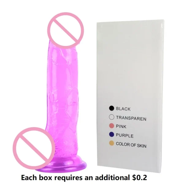 Realistic Dildo for Men Sex Pussi Ultra Soft Crystal Penis Dicks with Suction Cup Adult Dildo-sex-toys for Women - Image 6