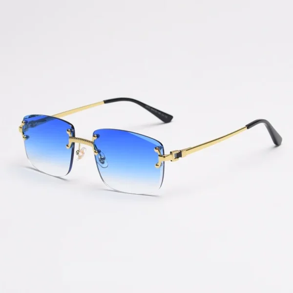 Retro Classic Rimless Sun Glasses Men Fashion Luxury Frame Sunglasses Gafas Lunettes