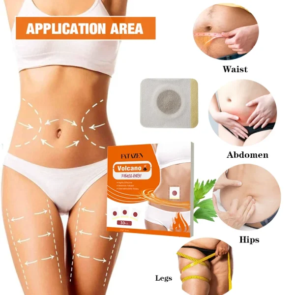30 Pieces Per Box Magnetic Slim Patch Weight Loss Pad Burning Fat Body Shaping Herbal Sticker Magnet Belly Slimming Patch - Image 4