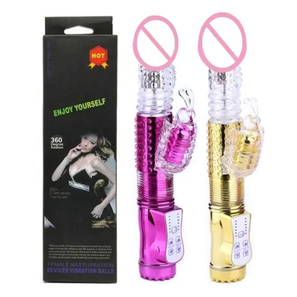 High Quality 360 Degree Rotating Thrusting Dildo Vibrator with Dual Motors USB Power Supply Sex Product Properties - Image 6