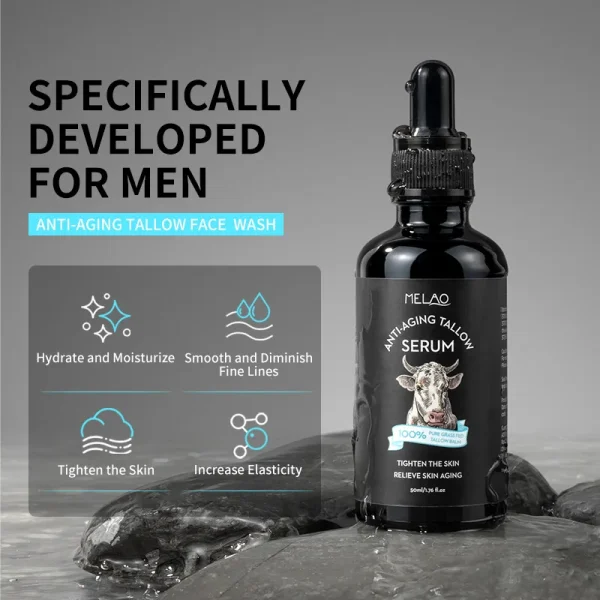 Face Lifting Serum Moisturizing Best Serum for Men Pore Shrinking Anti Aging Tallow Face Serum Face Care - Image 2