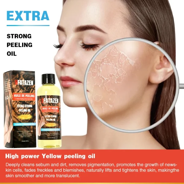 FATAZEN New Arrive Black Skin Strong Bleaching Oil Dead Skin Remover Body Face Care Extra Strong Whitening Yellow Peeling Oil - Image 3