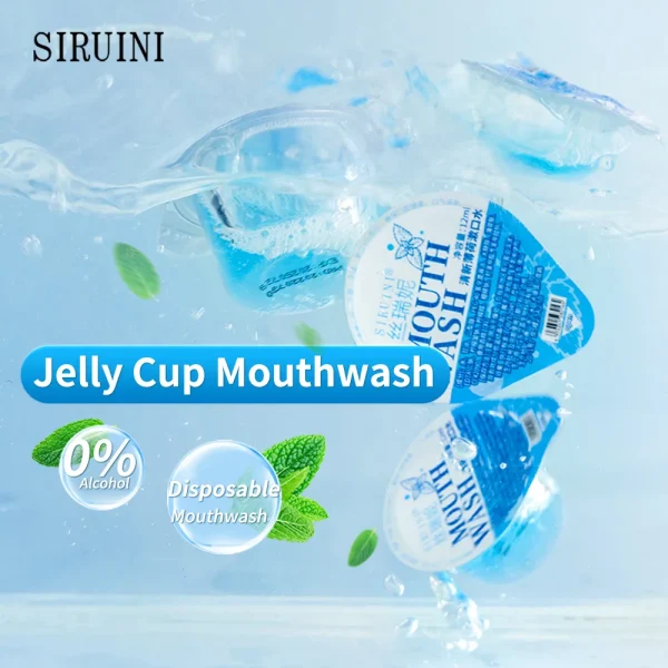 Free Samples Oral Care Private Label Mini Mouth Wash Custom Mint Fruit Jelly Cup Travel Size Mouthwash Alcohol Free Whitening - Image 6