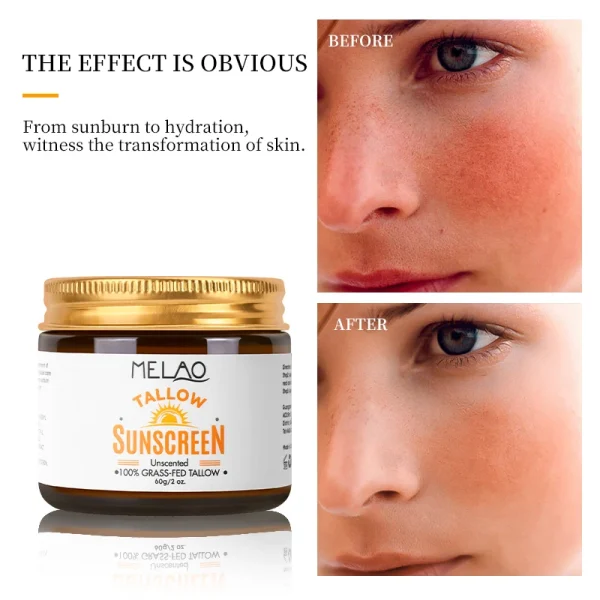 Korean Skin Care Products 100% Grass Fed Beef Tallow Sunscreen Sunblock Private Label Makeup Face Beauty Cosmetics - Image 2