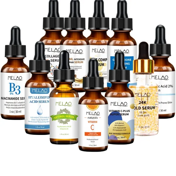 Organic Natural Anti Aging Vitamin C Face Serum Whitening Collagen Niacinamide Hyaluronic Acid Vitamin E Facial Serum 4 in 1 - Image 6