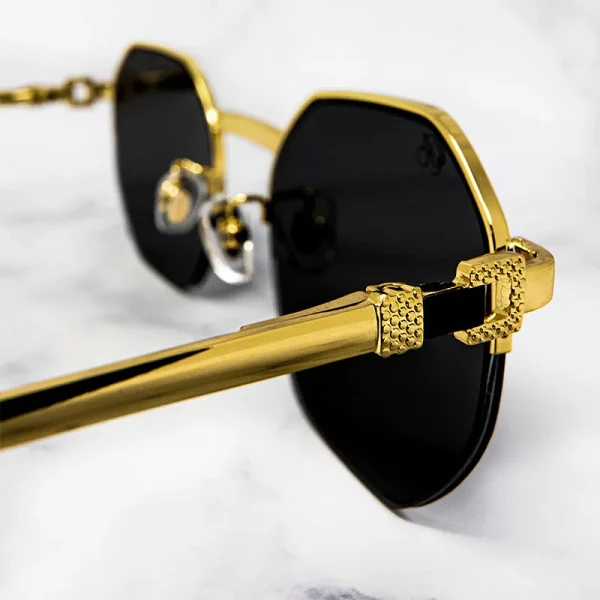Top Quality Modern Men Silver Gold Metal UV400 Gradient Lens Women Custom Shades Half-Rimless Sunglasses Premium Eyewear - Image 4