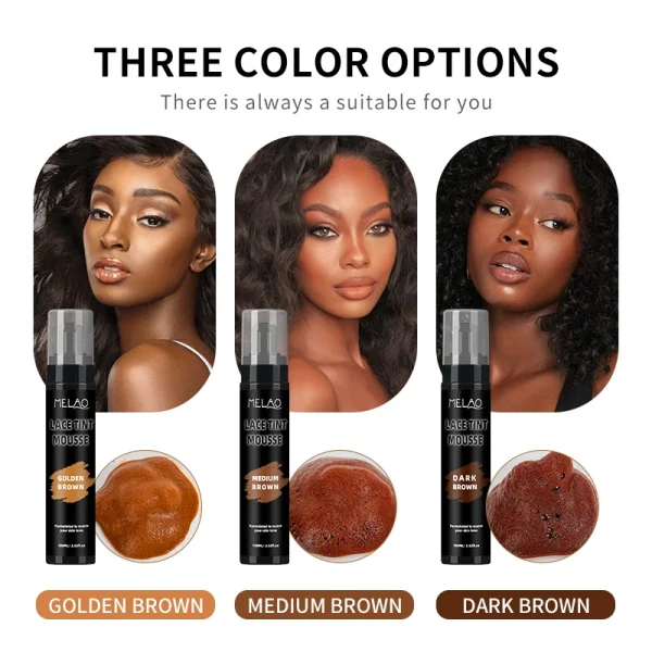 Custom Logo Tint Foam Lace Mouse Spray Lace Tint Foam Tint Melting Mousse Hair Wigs Concealer - Image 3