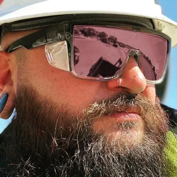 2025 Goggles Popular Brand Designer Z87 Safety Sunglasses Custom Shades Removable Shield Frame Oversized Mirror - Image 3