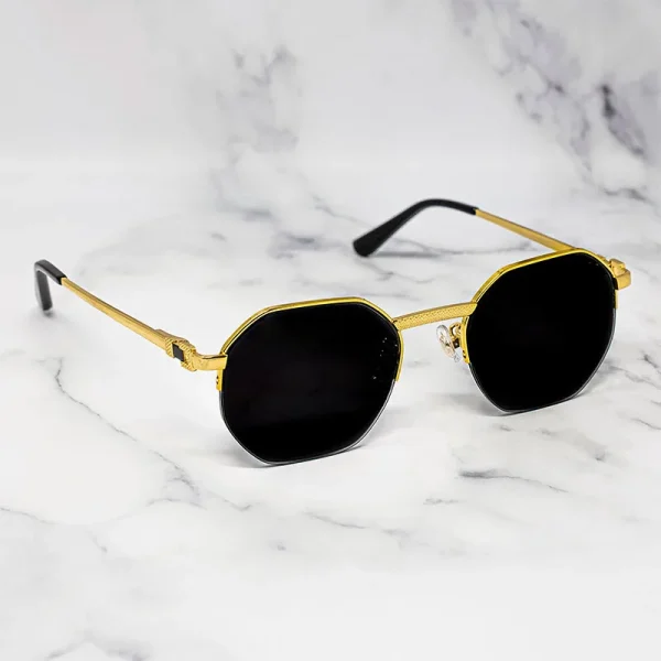 Top Quality Modern Men Silver Gold Metal UV400 Gradient Lens Women Custom Shades Half-Rimless Sunglasses Premium Eyewear - Image 5