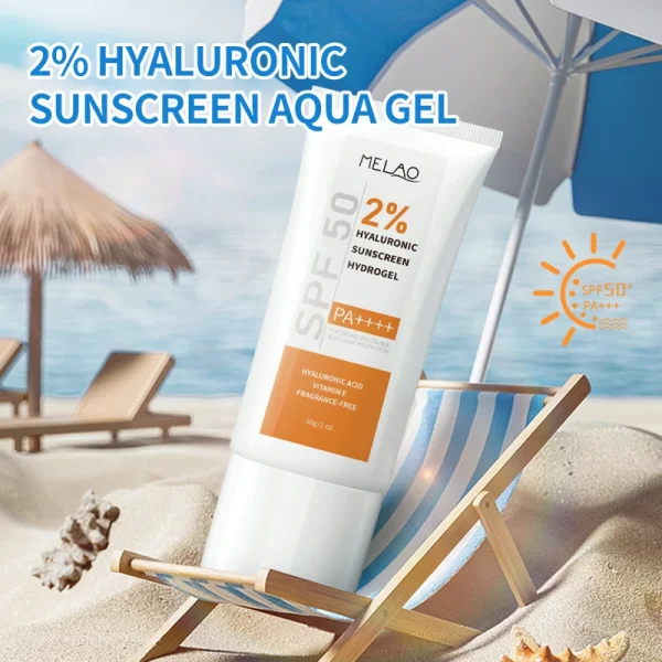 Invisible Private Label Broad Spectrum SPF 50 PA +++ Weightless Oil Free Water & Sweat Resistant Gel Texture Sunscreen - Image 2