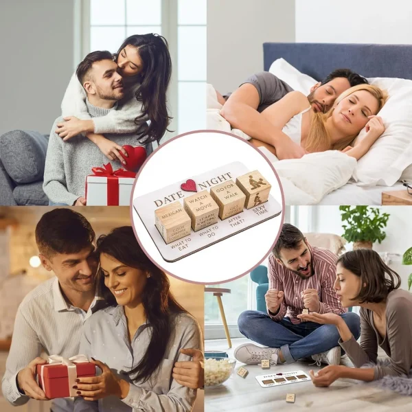 Date Night Dice for Couples Fun Night Dating Decision Dice Wooden Couple Dating Fun Dice Sex Toys - Image 6
