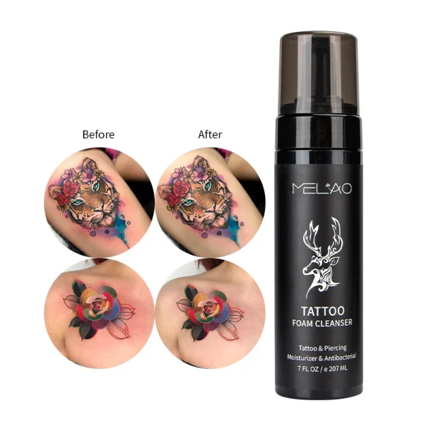 OEM 100% Natural Organic Vegan Cleansing Tattoo Ink Wash Spray Foaming Soap Tattoo Cleanser Tattoo Aftercare Moisturizing Soap - Image 3