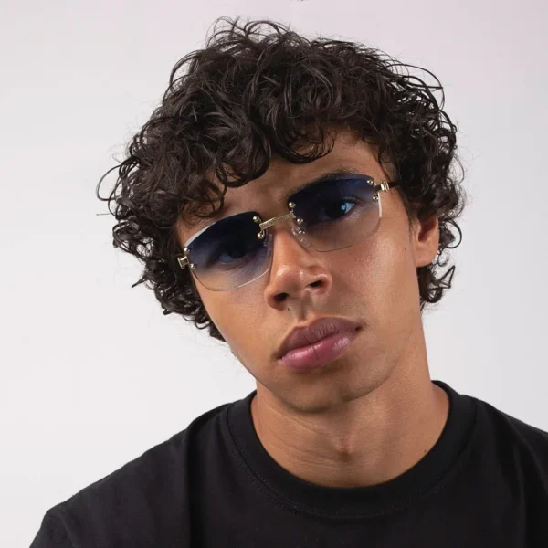 Retro Classic Rimless Sun Glasses Men Fashion Luxury Frame Sunglasses Gafas Lunettes - Image 2