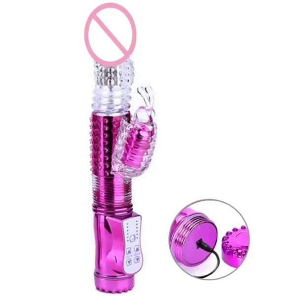 High Quality 360 Degree Rotating Thrusting Dildo Vibrator with Dual Motors USB Power Supply Sex Product Properties - Image 4