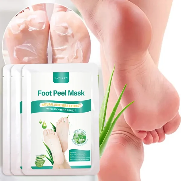 FATAZEN Private Label Organic Aloe Vera Foot Peel Mask Sheet Skincare Peeling Nourishing Exfoliating Foot Mask for Adults