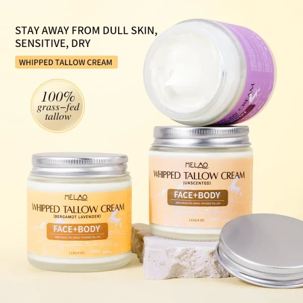 Organic Natural Hydrating Dry Skin for Skin Care Grass-fed Beef Tallow Balm Face Beef Tallow Tallow Cream - Image 5