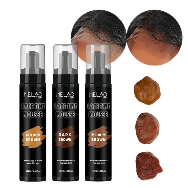 Custom Logo Tint Foam Lace Mouse Spray Lace Tint Foam Tint Melting Mousse Hair Wigs Concealer - Image 2