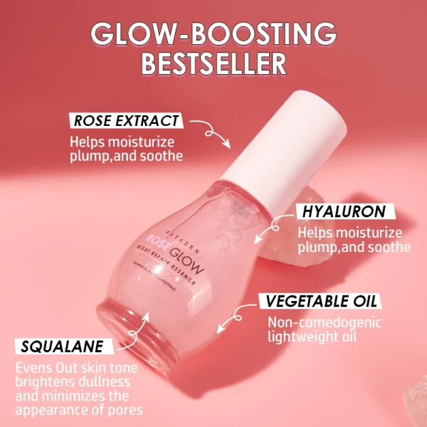 OEM Beauty Products Natural Moisturizing Shimmer Face Glow Recipe Serum Skin Care Hydrating Anti-aging Rose Facial Glowy Serum - Image 4