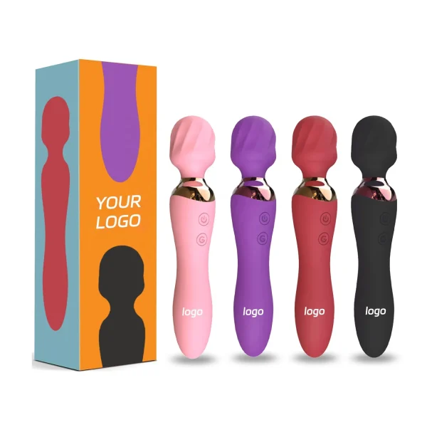 Factory Outlet Powerful Female Vibrator Wand Massager 24 Modes Double Head Wand Vibrator Clit Stimulator Sex Toys Adult Sex Toys