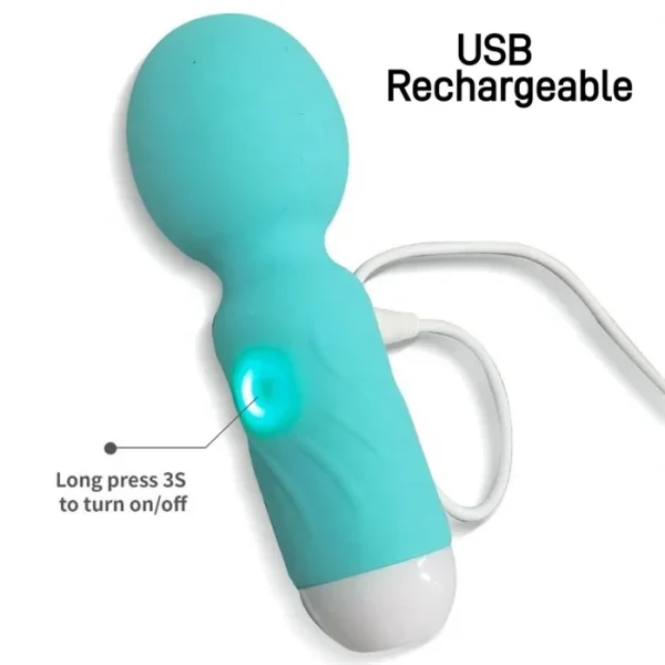 USB Rechargeable Personal Massager 10 Frequency Mini Wand for Muscle Tension Relief Vibrators for Personal Use - Image 2