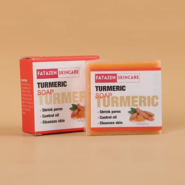 Deep Cleaning 100g Organic Natural Bleaching Skin Whitening Turmeric Soap Bar OEM Skin Care Anti Acne Handmade Face Bath Soap - Image 5