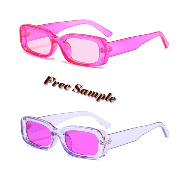 Custom Small square Sunglasses Women Classic Retro Rectangle Shades 2023 Trendy Jelly Sun Glasses Men