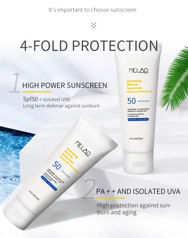 Travel Size Bulk Oily Skin Korean Sunscreen Spray Reef Safe Travel Face Sensitive UVA UVB Sunburn Protect Sunscreen Spf 50 - Image 2