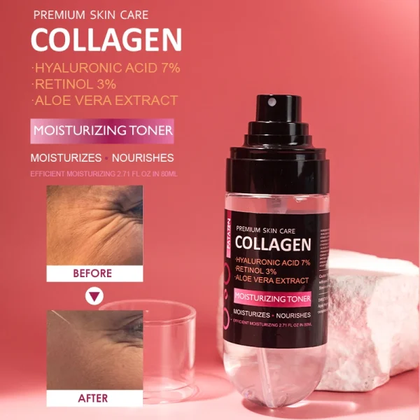 Private Label  Deep Moisturizing Collagen Facial Toner Turmeric Skincare Products Organic Anti-Aging Repair Water Face Toner - Image 3